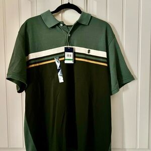 Izod Two-Tone Green Polo Shirt